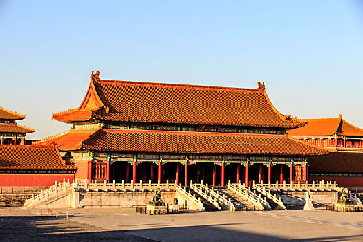 从午门俯瞰北京故宫太和门