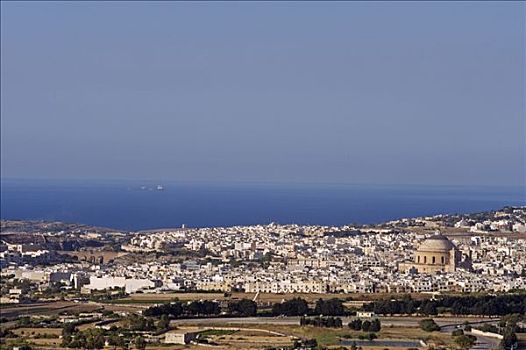 马耳他,中央区域,著名,球形,教堂,圣马利亚,北海岸,岛屿
