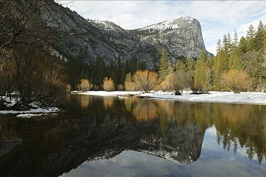 镜湖,优胜美地国家公园,加利福尼亚,美国,北美