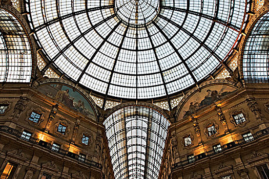 意大利,米兰,玻璃天花板,圆顶,遮盖,拱廊