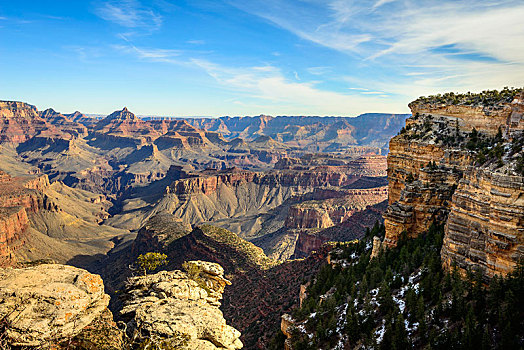 峡谷,风景,大峡谷,侵蚀,石头,南缘,大峡谷国家公园,亚利桑那,美国,北美