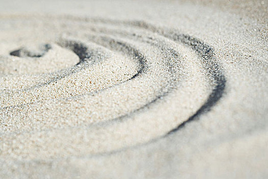 螺旋,形状,沙子,特写,贴地拍摄