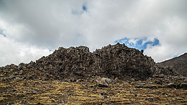 新西兰,北岛,东加里罗国家公园,风景,石头