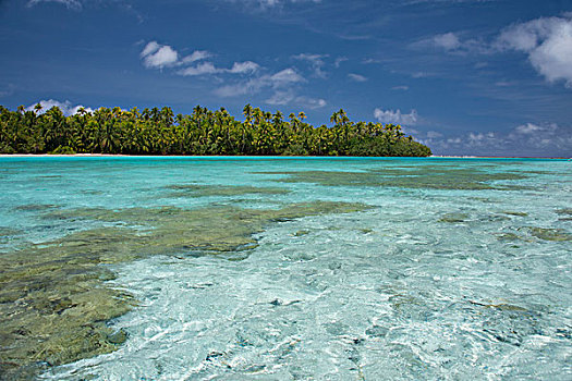库克群岛,艾图塔基岛,一个,脚,岛屿,小,小岛,东南,泻湖,拜访,区域,浅,珊瑚,大幅,尺寸