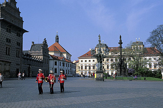 捷克共和国,布拉格,城堡广场