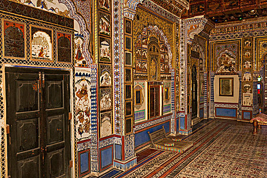 宫殿,花,梅兰加尔堡,10世纪,拉贾斯坦邦,印度