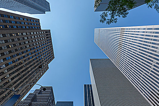 纽约城市的摩天大楼
