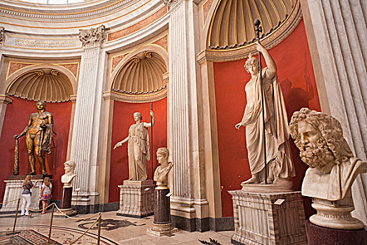 意大利,罗马,梵蒂冈,梵蒂冈博物馆,圆,房间