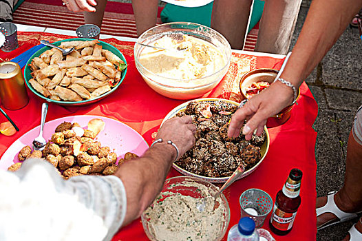 选择,食物,自助餐,摩洛哥人,聚会
