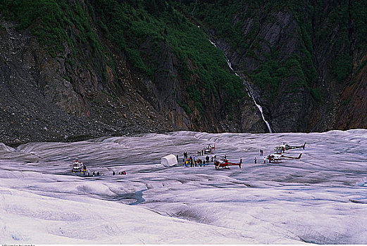 人,门登霍尔冰川,阿拉斯加,美国