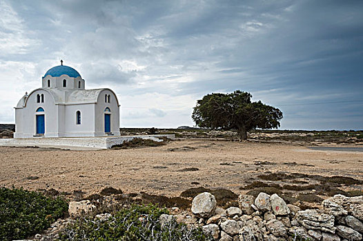 小教堂,岛屿,卡帕索斯,爱琴海岛屿,多德卡尼斯群岛,爱琴海,希腊,欧洲