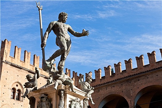 雕塑,广场,博洛尼亚
