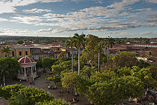 公园,中心,小,城市,格拉纳达,尼加拉瓜,中美洲