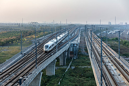 上海,高铁,站台,和谐号,列车