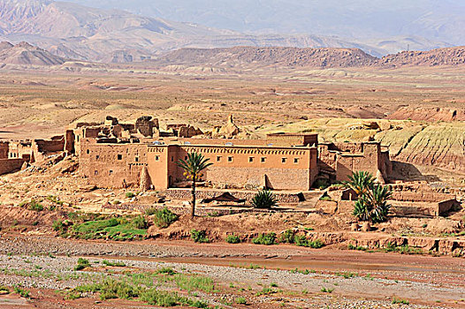 老,住宅,城堡,靠近,摩洛哥南部,摩洛哥,非洲