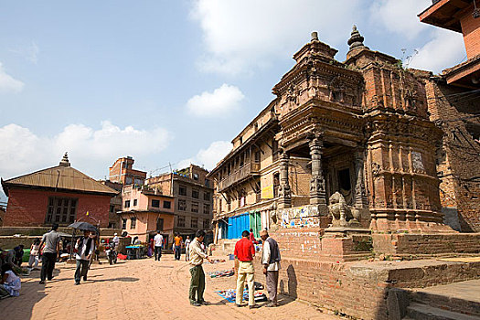 尼泊尔加德满都巴德岗杜巴广场皇宫