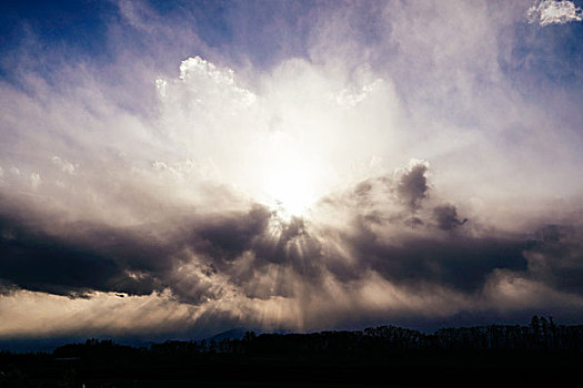 天空,雨