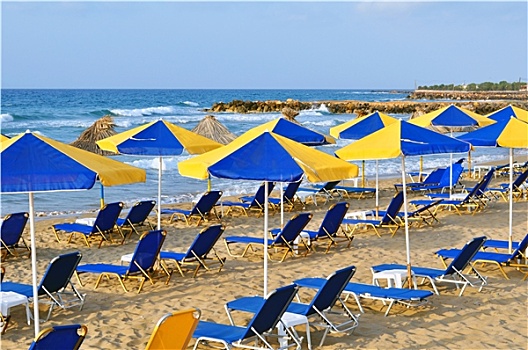 太阳椅,沙滩伞