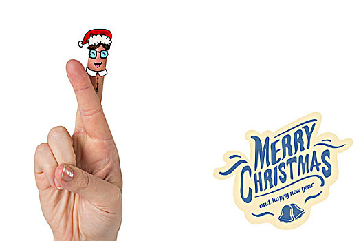 合成效果,图像,圣诞节,手指,圣诞快乐,信息