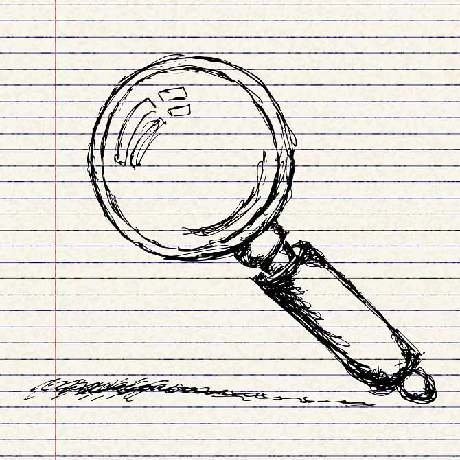 素描,放大镜图片_素描,放大镜高清图片_全景视觉