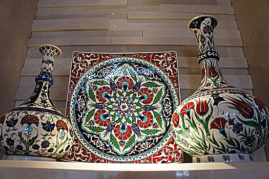 土耳其特色瓷器,花瓶,盆