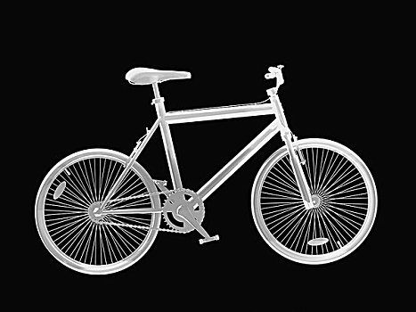 白色,自行车,黑色,插画