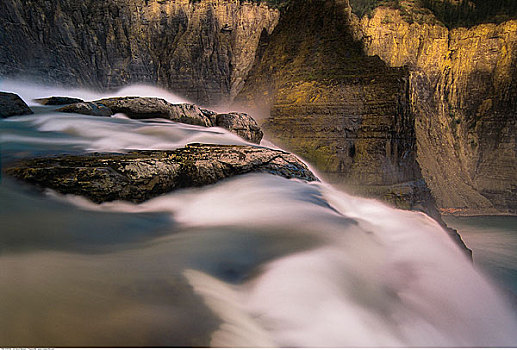 弗吉尼亚,瀑布,河,国家公园,加拿大西北地区,加拿大