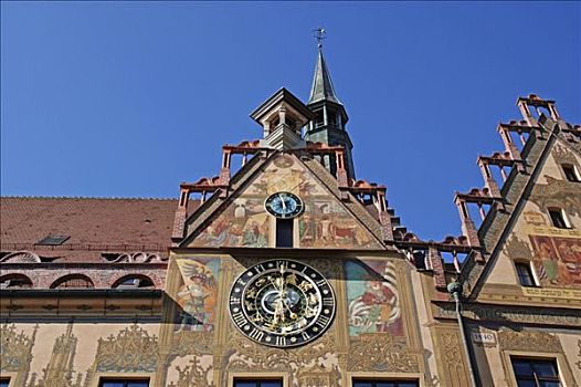 天文钟,市政厅,乌尔姆,巴登符腾堡,德国