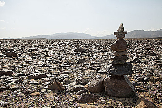 石头,男人,荒芜,达纳吉尔沙漠,埃塞俄比亚,非洲