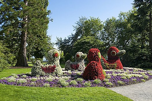 花,雕塑,巴登符腾堡,德国,欧洲