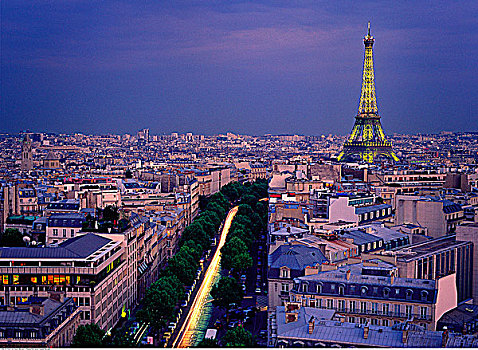 城市,埃菲尔铁塔,巴黎,法国