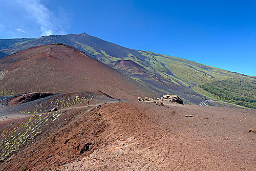 火山地貌,火山,埃特纳火山,省,意大利,欧洲