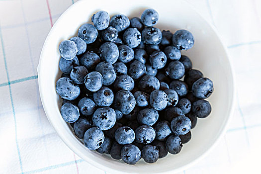 蓝莓,白色,盘子,桌子