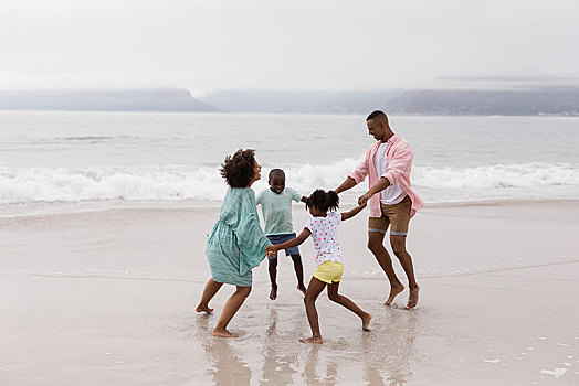 家庭,乐趣,海滩