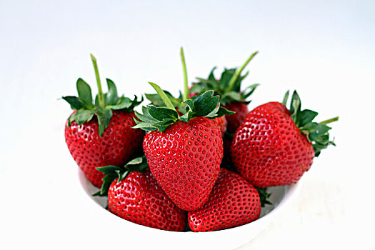 新鲜,草莓,小,盘子