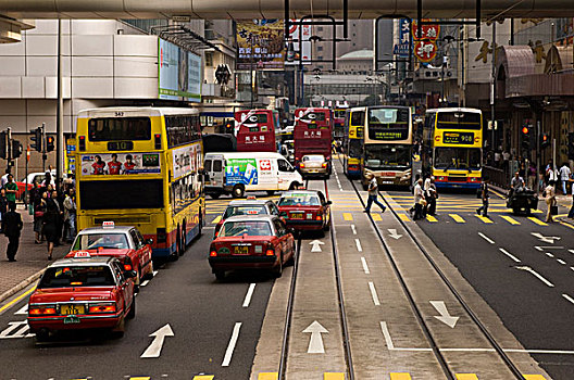 道路,市中心,香港,亚洲