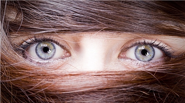女人,头发,眼睛