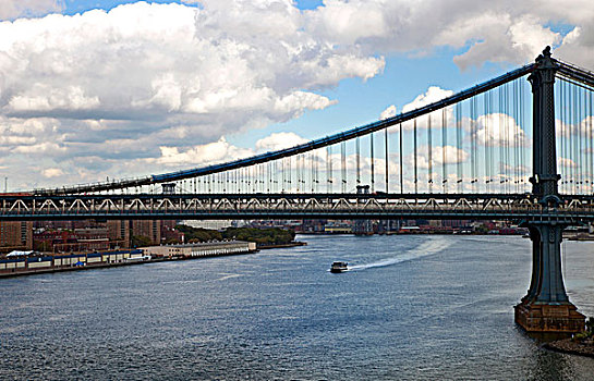 纽约,北美,建筑,桥,曼哈顿大桥
