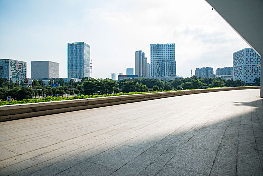 广场,建筑,空,汽车背景图