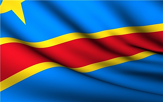 飞,旗帜,刚果,民主,共和国,国家,收集