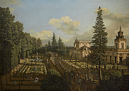 宫殿,风景,花园,1777年