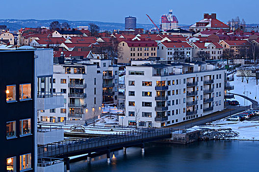 城市,公寓楼,哥德堡,瑞典