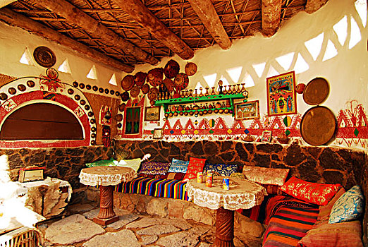 libya,ghadames,typical,colorful,interior,of,libyan,house,unesco,world,heritage,site