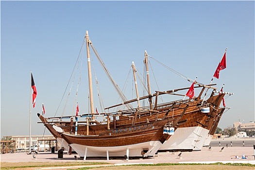 历史,独桅三角帆船,船,海事博物馆,科威特,十二月,中东