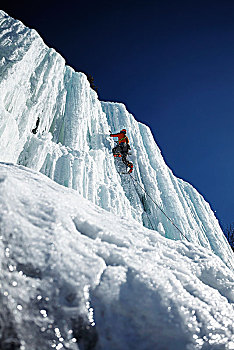 攀登,冰壁,魁北克,加拿大