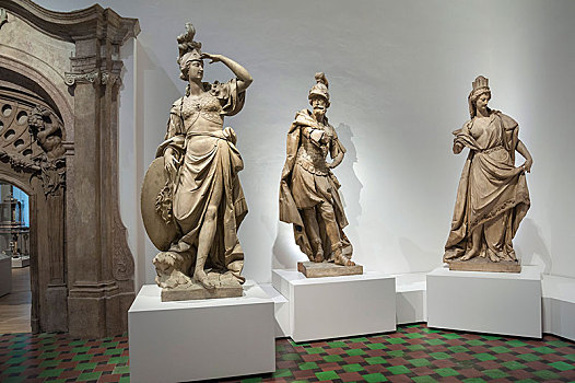 塑像,国家博物馆,慕尼黑,上巴伐利亚,巴伐利亚,德国,欧洲