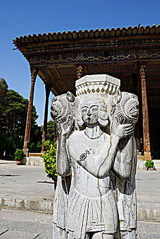雕塑,宫殿,伊斯法罕,伊朗,亚洲