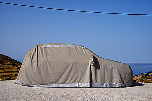 汽车,遮盖,油布,希腊