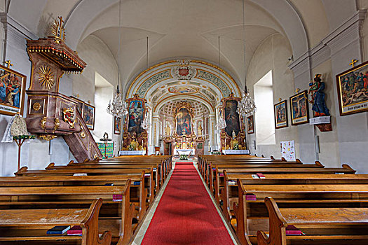 教区教堂,北方,布尔根兰,奥地利,欧洲