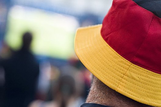 体育迷,戴着,帽子,彩色,德国,2008欧洲杯,萨尔茨堡,奥地利